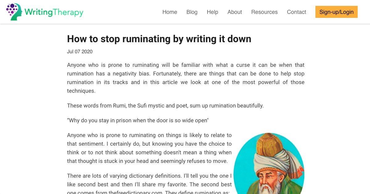 Rumination essay picture